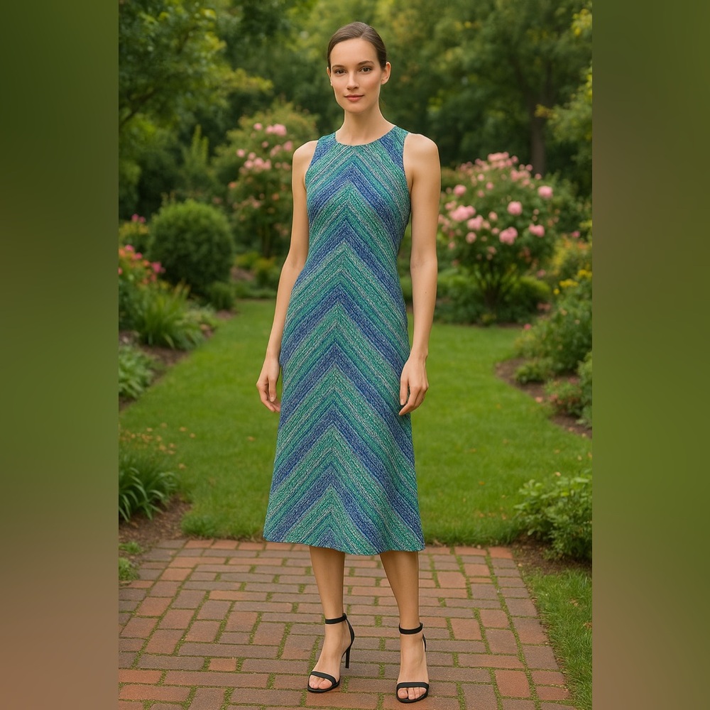 American Living Chevron Printed dress new June sale